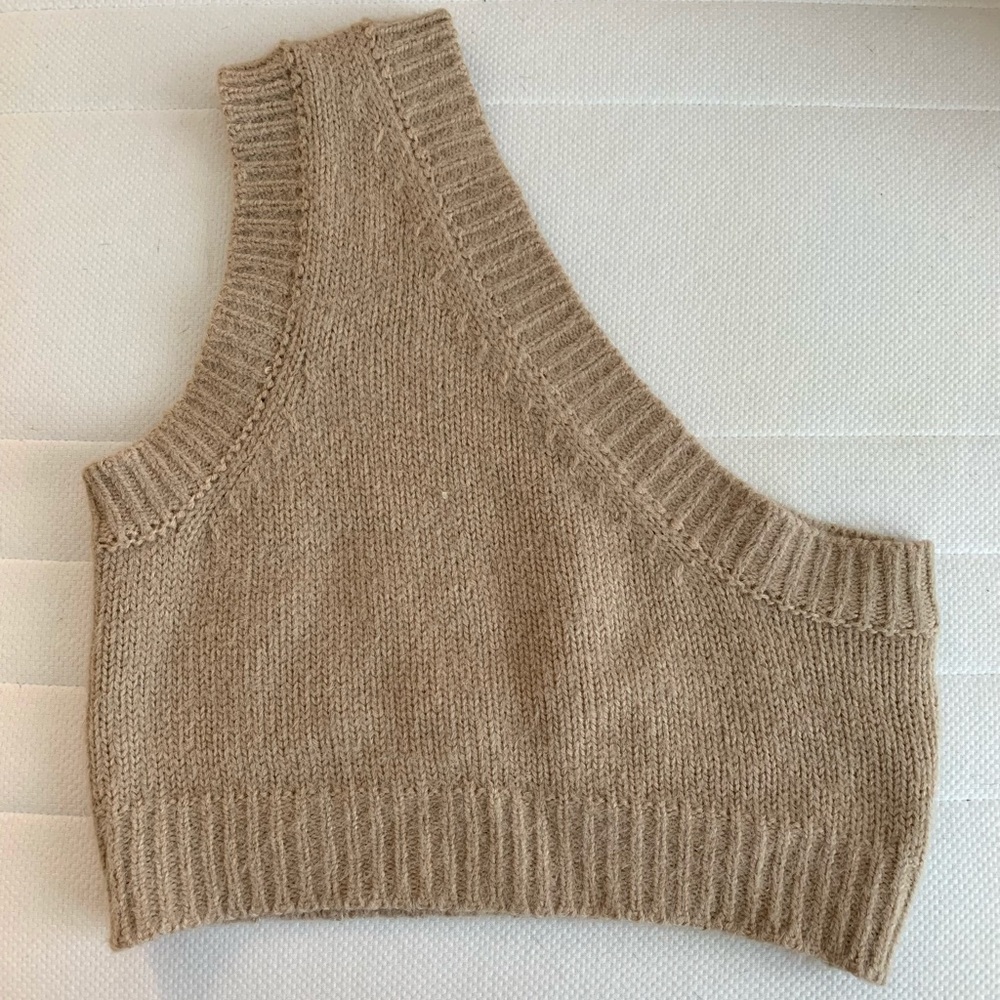 Style Addict ribbed one shoulder top